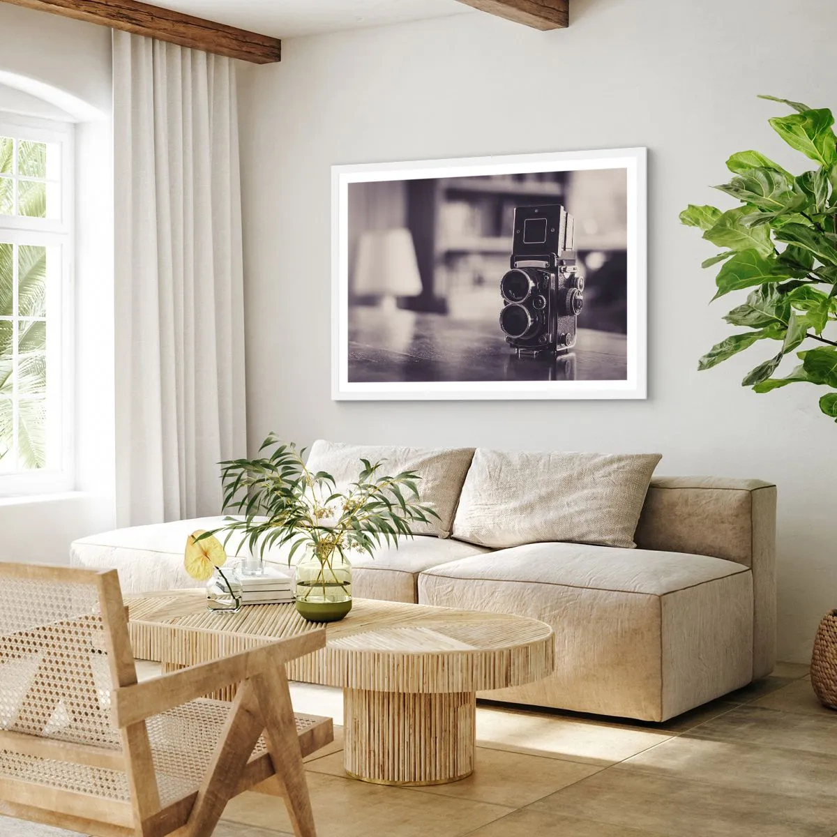 Póster en marco blanco - La magia de la fotografía antigua - 70x50 cm