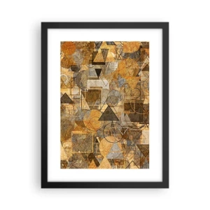 Póster en marco negro - El mundo en formas - 30x40 cm
