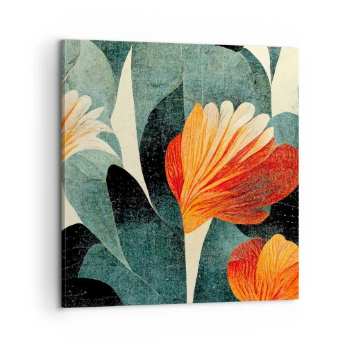 Cuadro sobre lienzo - Impresión de Imagen - El calor del trópico y el frescor del verdor - 60x60 cm