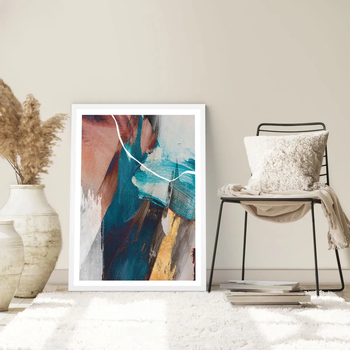 Póster en marco blanco - Con estilo y energía - 30x40 cm