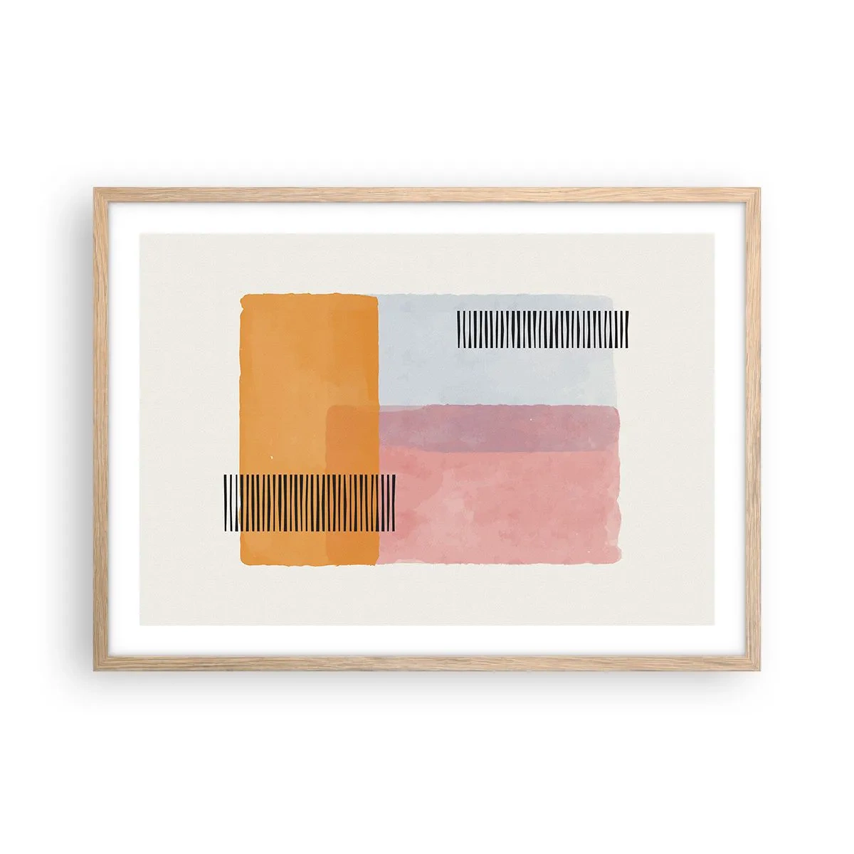 Póster en marco roble claro - La rectitud - 70x50 cm