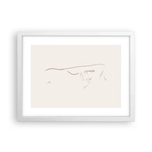 Póster en marco blanco - La forma del deseo - 40x30 cm