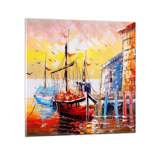 Cuadro sobre vidrio - Impresiones sobre Vidrio - Feliz regreso - 30x30 cm