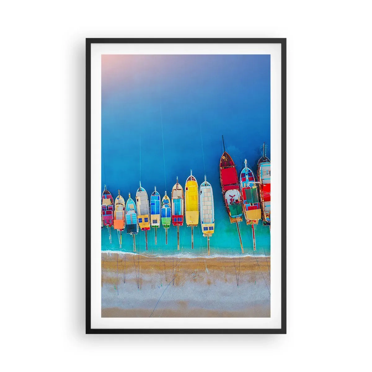 Póster en marco negro - A vista de pájaro - 61x91 cm