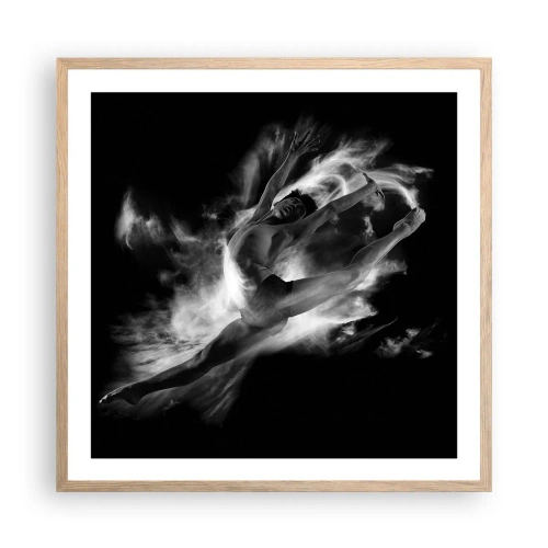 Póster en marco roble claro - El arte del vuelo - 60x60 cm