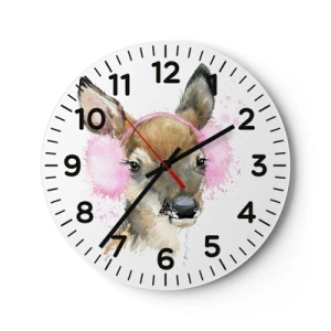 Reloj de pared - Reloj de vidrio - Y el frío no te molestará más - 30x30 cm