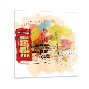 Cuadro sobre vidrio - Impresiones sobre Vidrio - Una ciudad de la diversidad - 40x40 cm