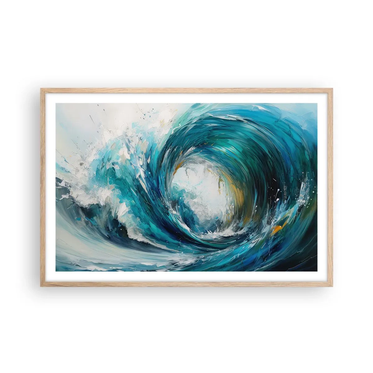 Póster en marco roble claro - Portal marino - 91x61 cm
