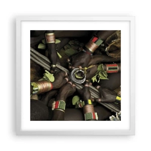 Póster en marco blanco - Estamos juntos - 40x40 cm