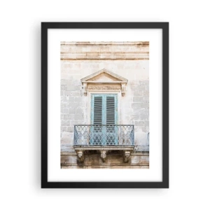 Póster en marco negro - El encanto único de Italia - 30x40 cm
