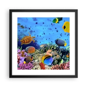 Póster en marco negro - Y qué sabemos de la vida... - 40x40 cm