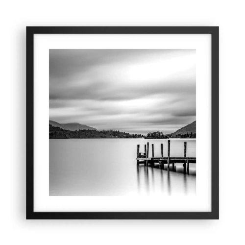 Póster en marco negro - Dulzura y la fuerza - 40x40 cm