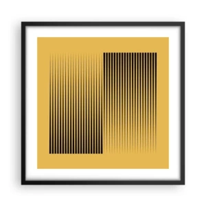 Póster en marco negro - Cuadrado de opuestos - 50x50 cm