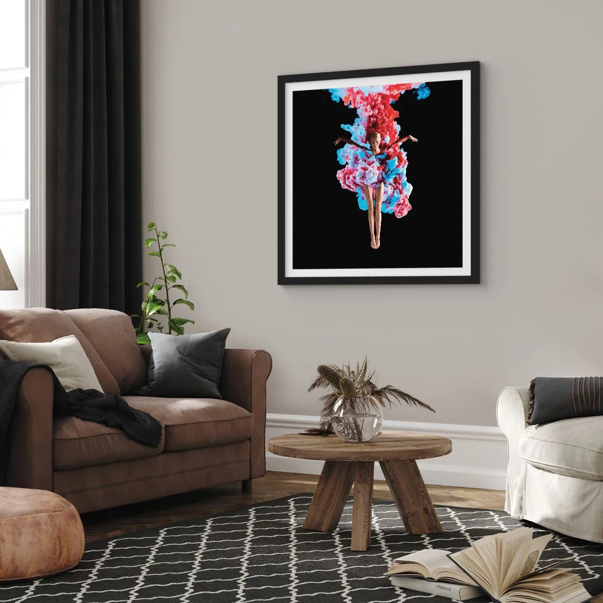 Póster en marco negro - En plena floración - 30x30 cm