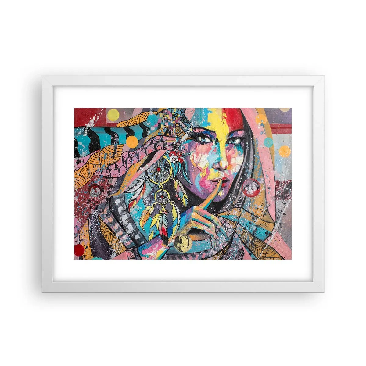 Póster en marco blanco - Silencio hasta que entiendas - 40x30 cm