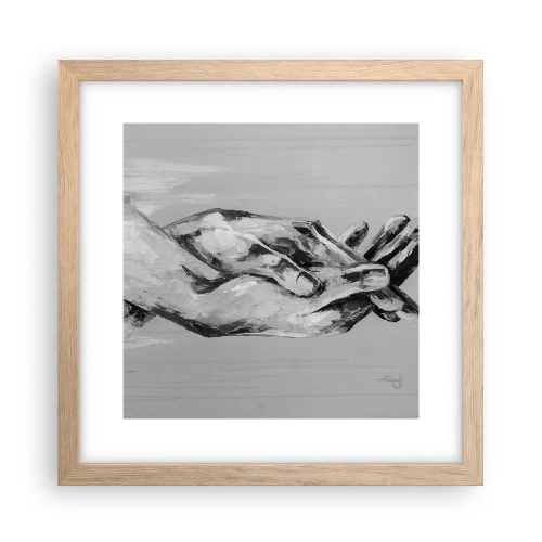 Póster en marco roble claro - El comienzo... - 30x30 cm