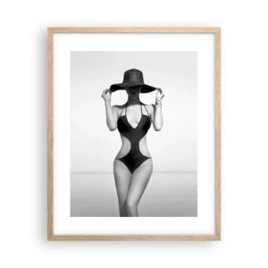 Póster en marco roble claro - Mi nombre es Elegancia - 40x50 cm