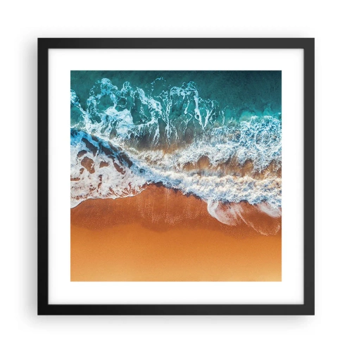 Póster en marco negro - Siempre a la par - 40x40 cm