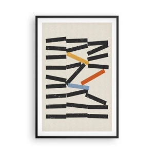 Póster en marco negro - Dominó - composición - 61x91 cm