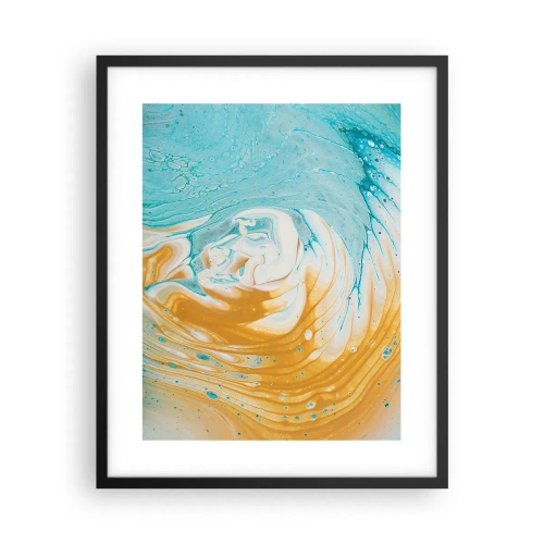 Póster en marco negro - Remolino pastel - 40x50 cm