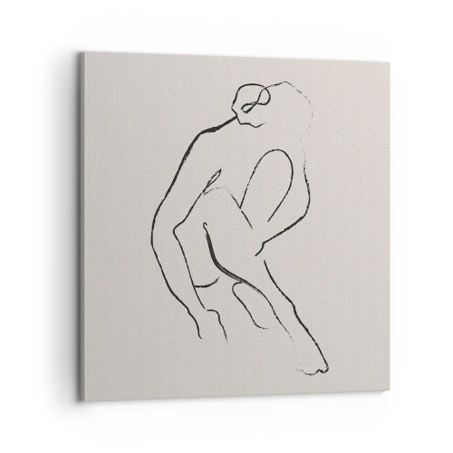 Cuadro sobre lienzo - Impresión de Imagen - Boceto íntimo - 60x60 cm