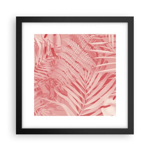 Póster en marco negro - Concepto rosa - 30x30 cm