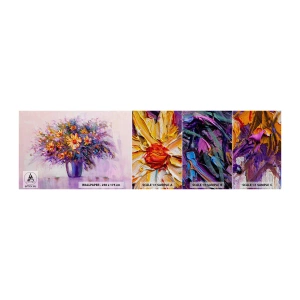 Muestra de fotomural Premium Sand - Huele dulce, parece dulce - Flores en un florero, Pedazo, Ramo de flores - 100x30 cm