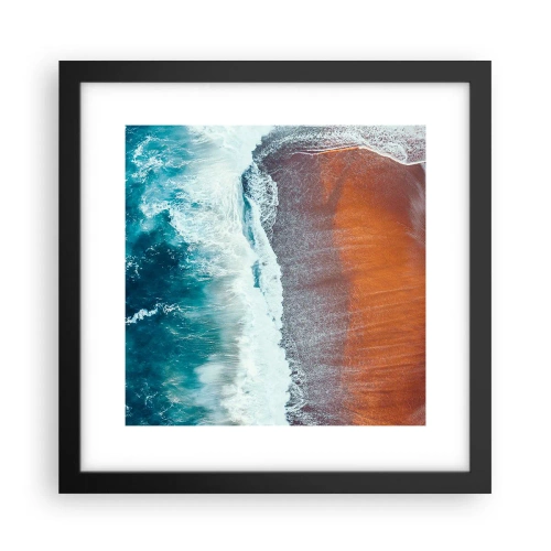 Póster en marco negro - Un toque de océano - 30x30 cm