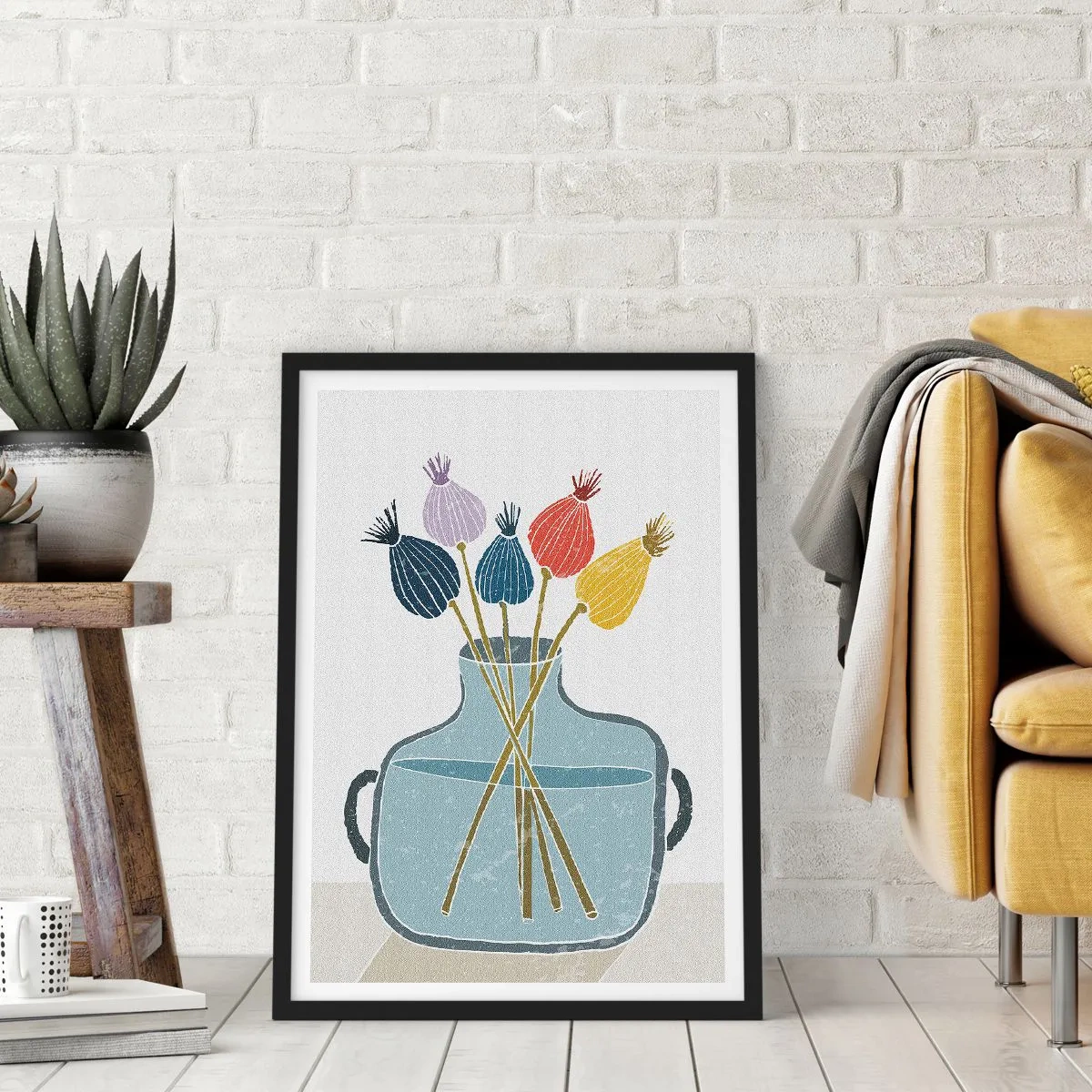 Póster en marco negro - Como una semilla de amapola - 40x50 cm