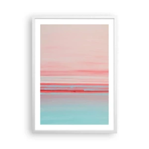 Póster en marco blanco - Abstracción al amanecer - 50x70 cm