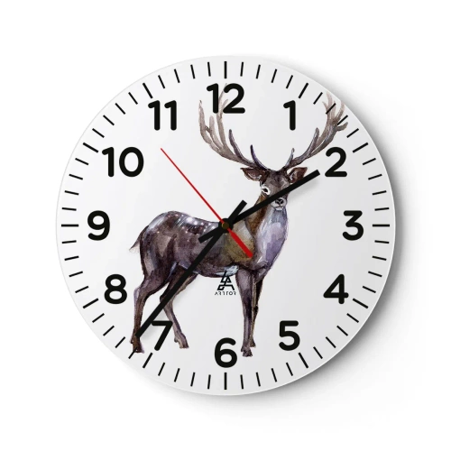 Reloj de pared - Reloj de vidrio - Rey de las Tierras Salvajes del Norte - 30x30 cm
