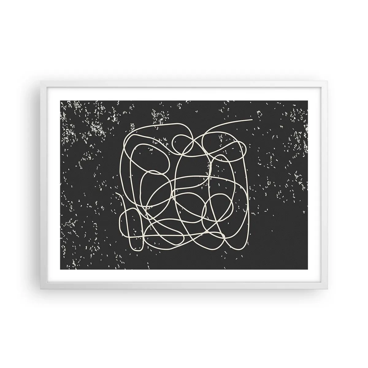 Póster en marco blanco - Pensamientos errantes - 70x50 cm