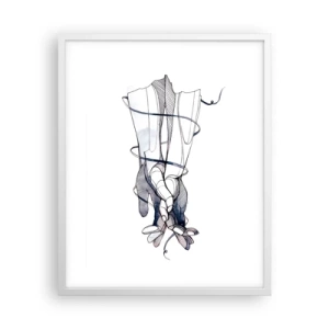 Póster en marco blanco - Un estudio sobre el contacto - 40x50 cm