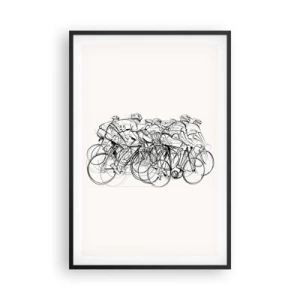 Póster en marco negro - Juntos como un equipo - 61x91 cm