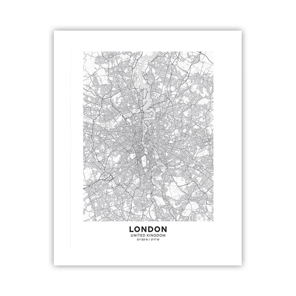 Póster - Un mapa del laberinto de Londres - 40x50 cm