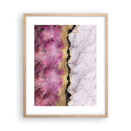 Póster en marco roble claro - En la frontera - 40x50 cm