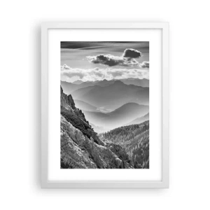 Póster en marco blanco - Hasta el horizonte - 30x40 cm