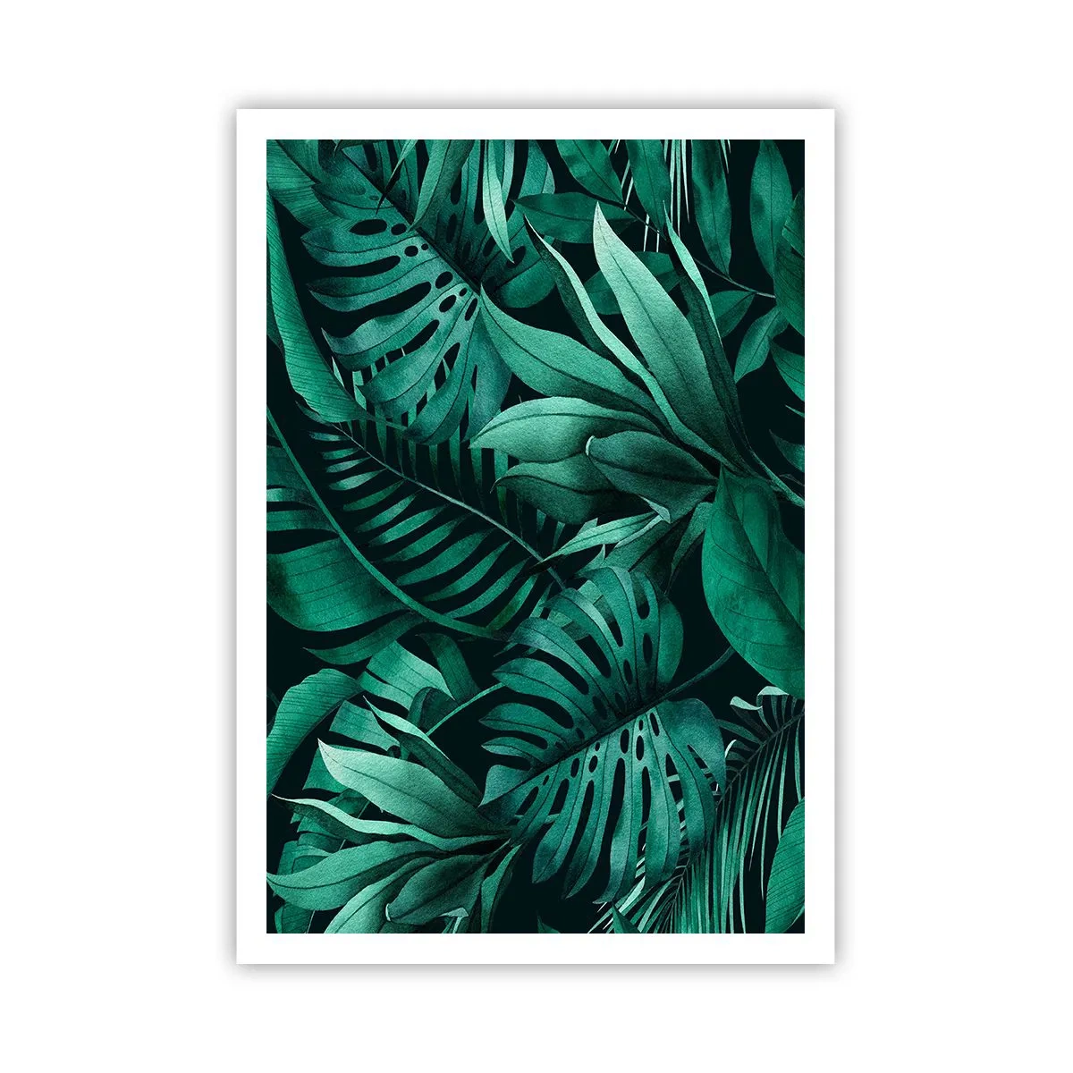 Póster - Profundidad del verde tropical - 70x100 cm