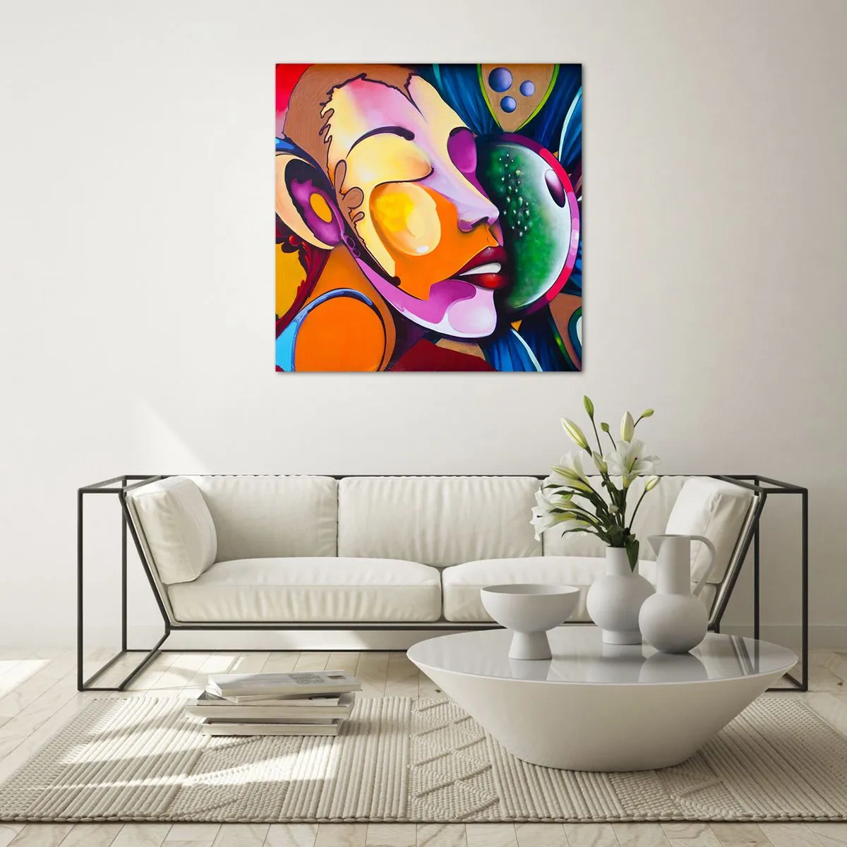 Cuadro sobre vidrio - Impresiones sobre Vidrio - Toque de color - 50x50 cm