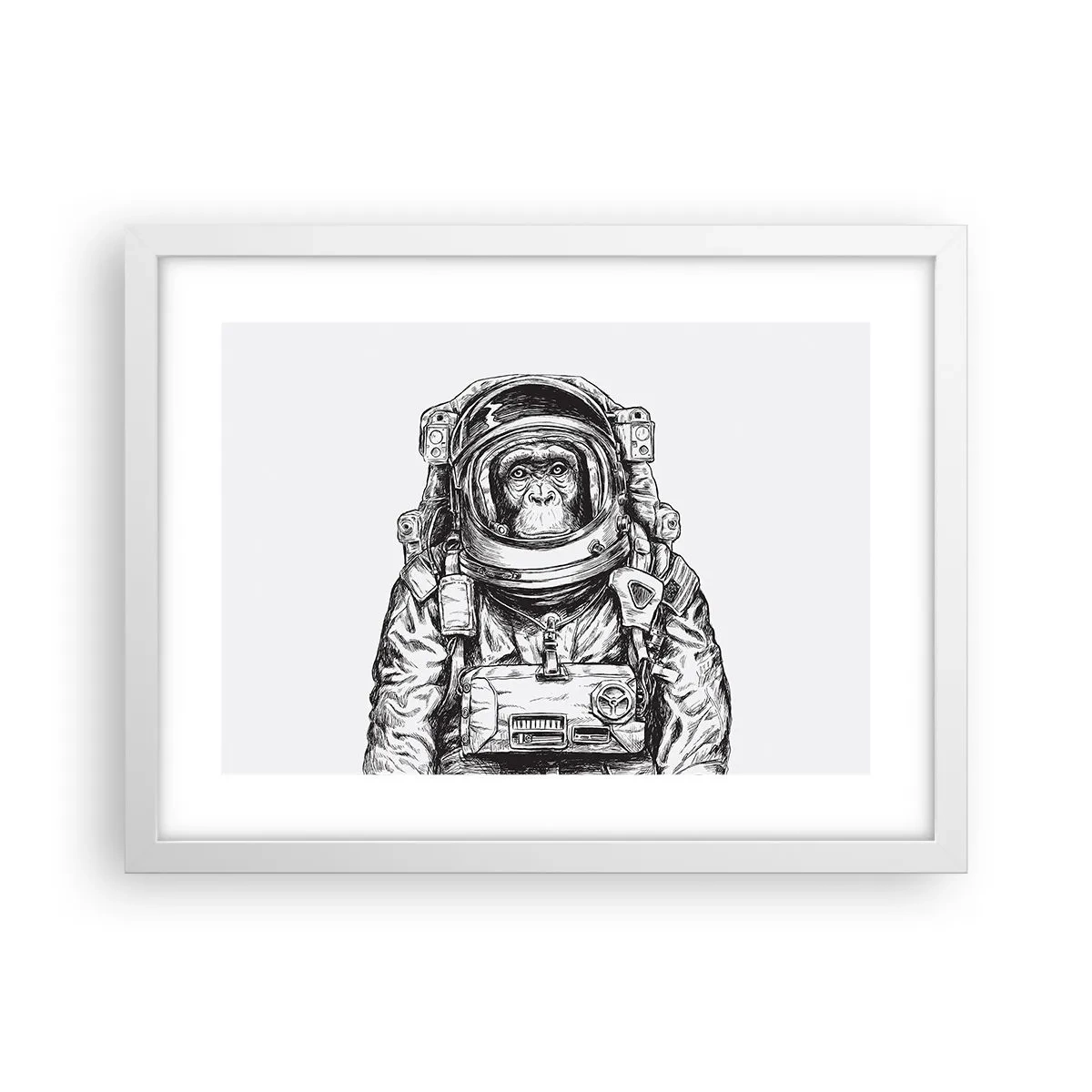 Póster en marco blanco - Evolución alternativa - 40x30 cm