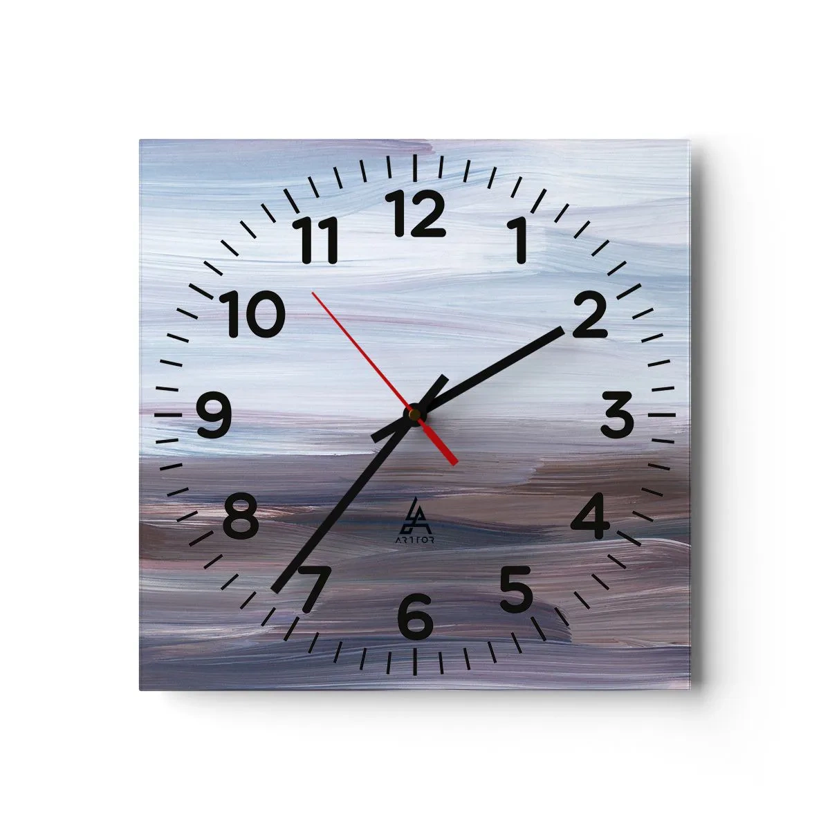 Reloj de pared - Reloj de vidrio - Elementos: agua - 40x40 cm