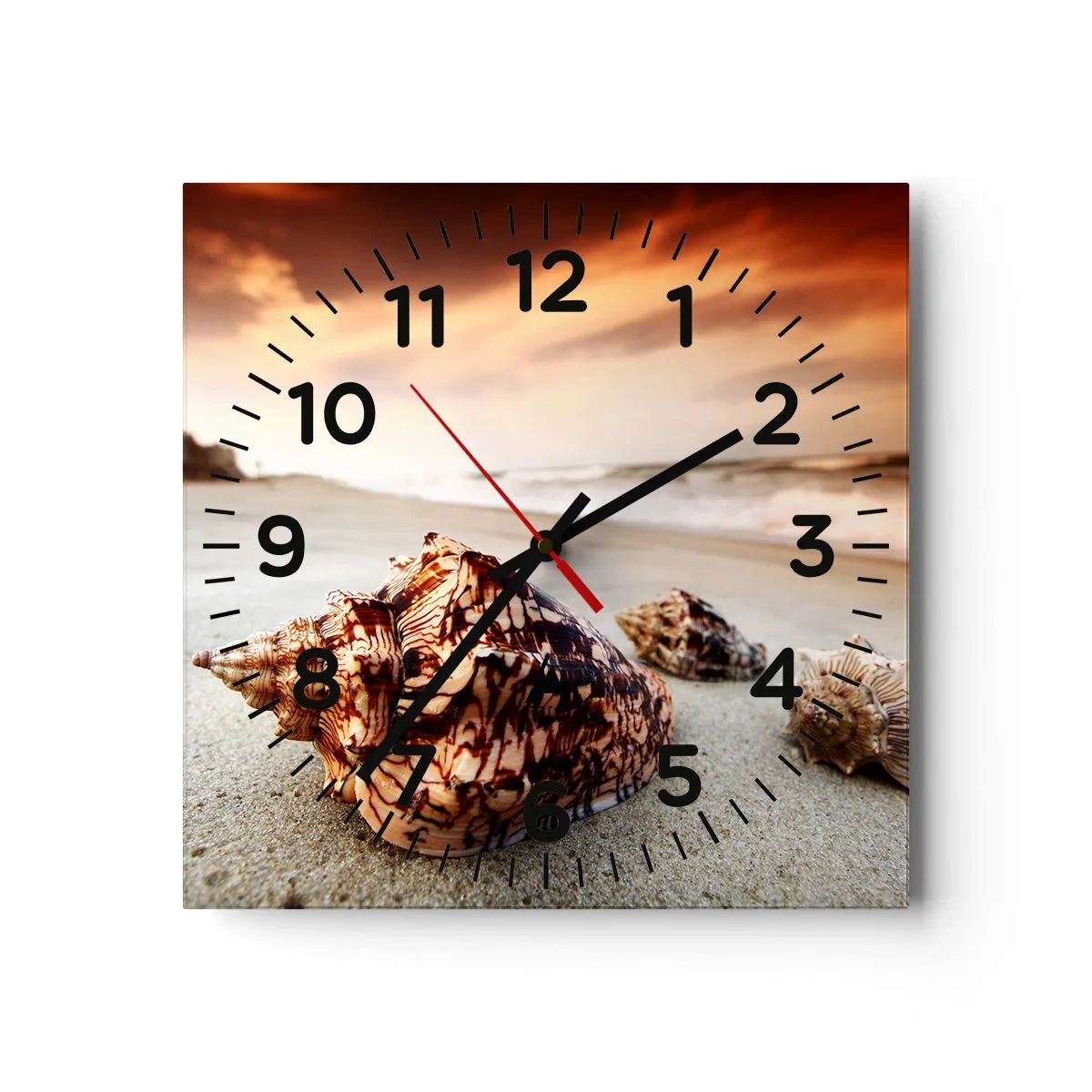Reloj de pared - Reloj de vidrio - Los exiliados de las olas - 30x30 cm