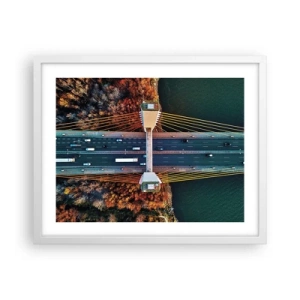 Póster en marco blanco - Más allá de las aguas, más allá de los bosques - 50x40 cm