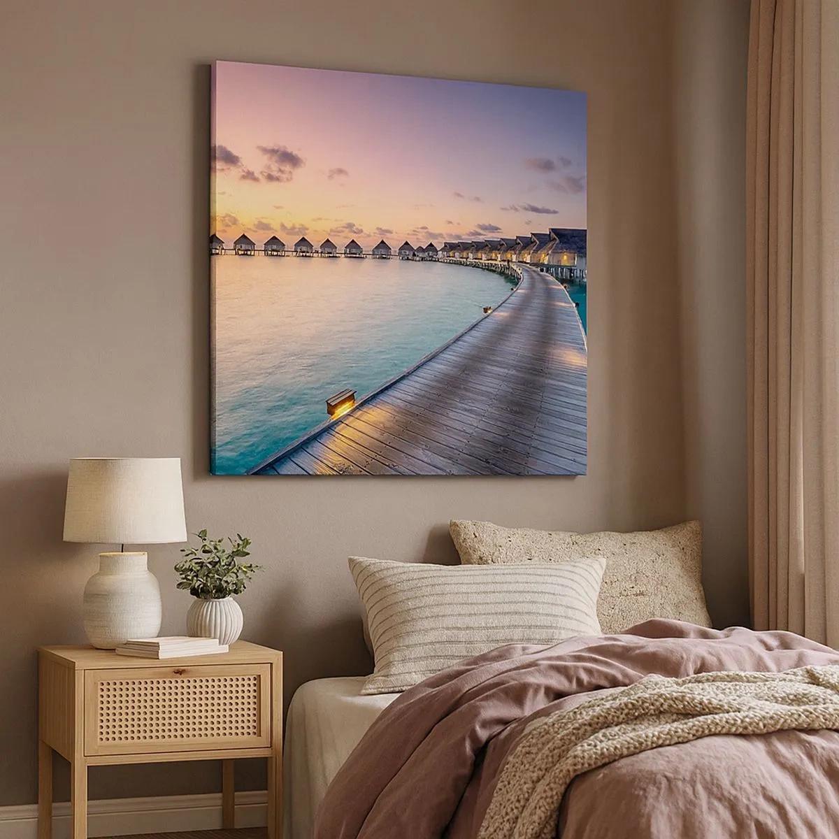 Cuadro sobre lienzo - Impresión de Imagen - Vacaciones - volver al origen - 30x30 cm