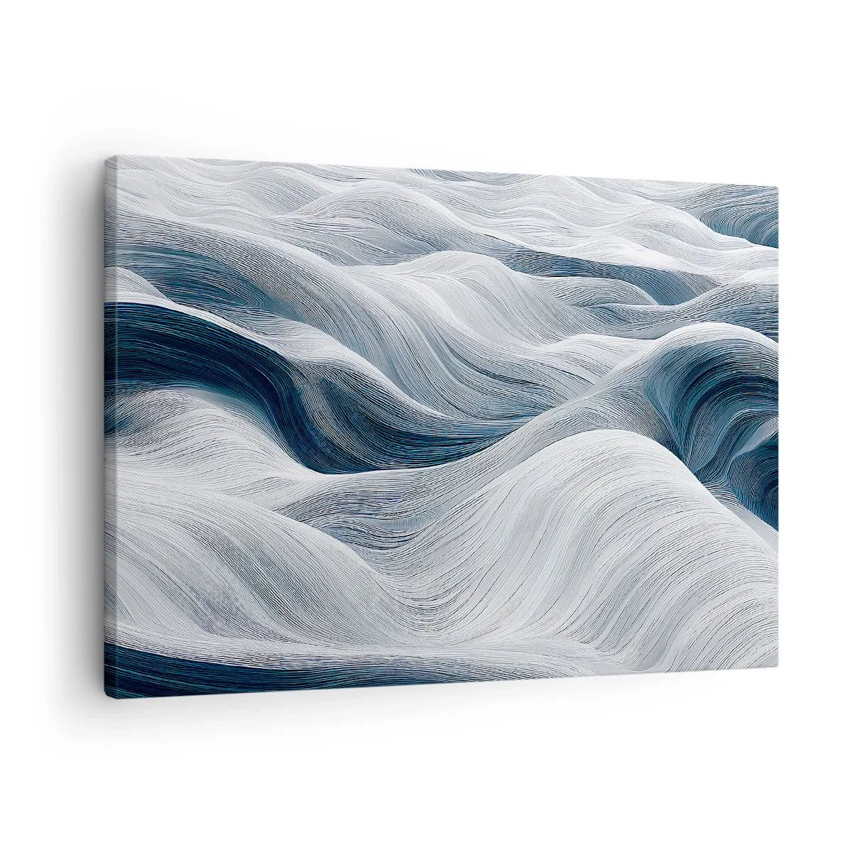 Cuadro sobre lienzo - Impresión de Imagen - Olas blancas y azules - 70x50 cm