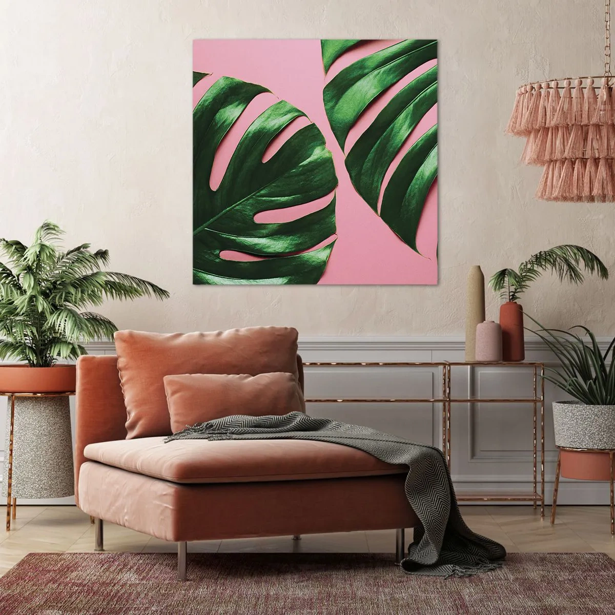Cuadro sobre lienzo - Impresión de Imagen - Cita con el verde - 30x30 cm