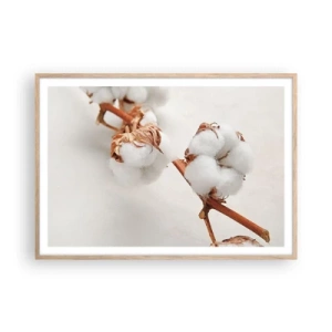 Póster en marco roble claro - Un suave tacto - 100x70 cm