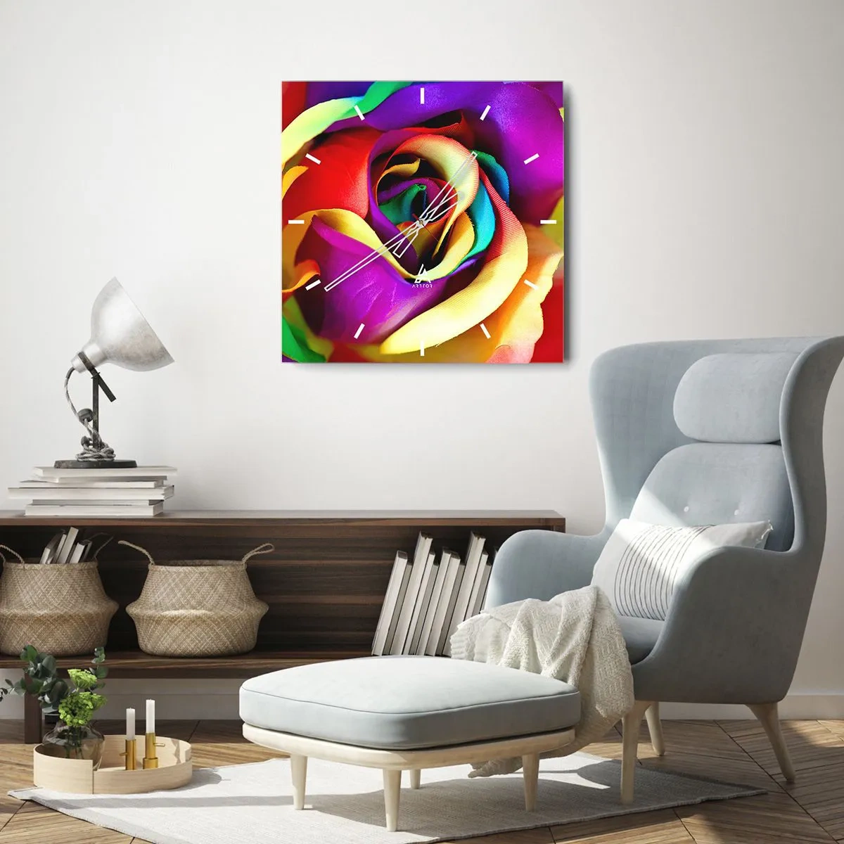 Reloj de pared - Reloj de vidrio - Es imposible - 40x40 cm