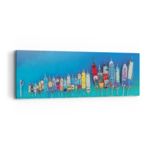 Cuadro sobre lienzo - Impresión de Imagen - A vista de pájaro - 90x30 cm