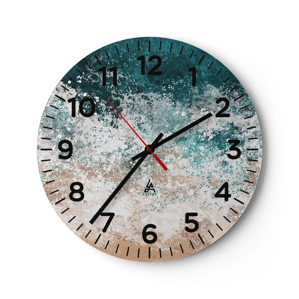 Reloj de pared - Reloj de vidrio - Historias del mar - 40x40 cm